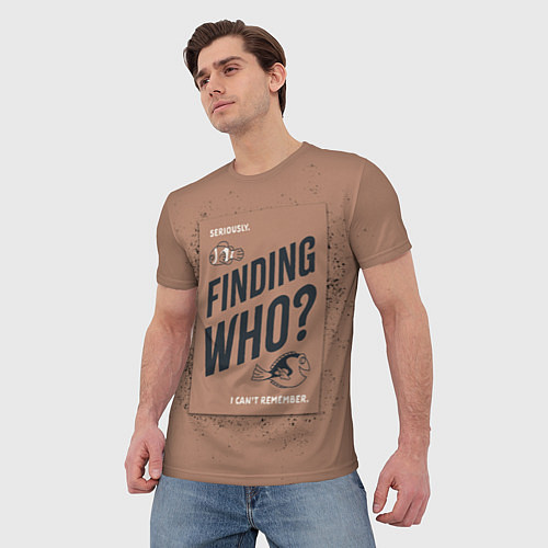 Мужская футболка Finding Who? / 3D-принт – фото 3