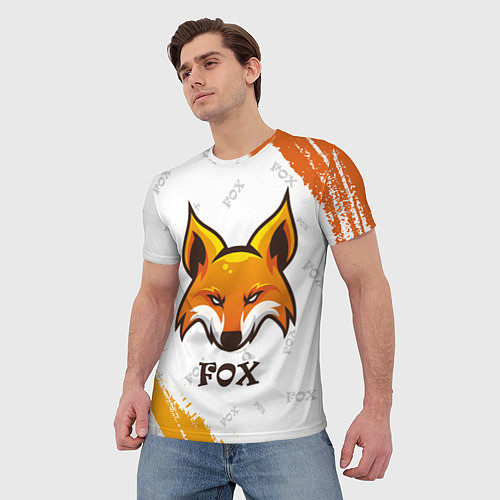 Мужская футболка FOX / 3D-принт – фото 3