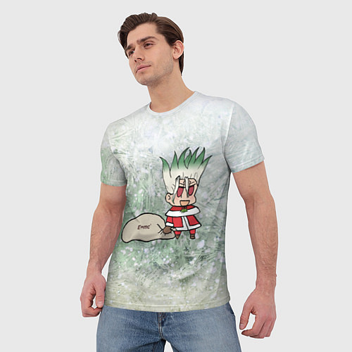 Мужская футболка Доктор Стоун новогодний / 3D-принт – фото 3