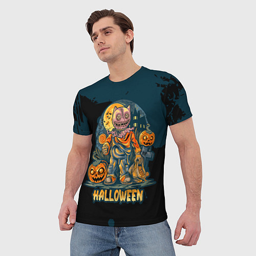 Мужская футболка Happy Halloween / 3D-принт – фото 3