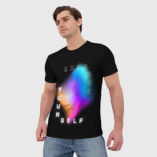 Мужская футболка Заяви о себе Express Yourself / 3D-принт – фото 3