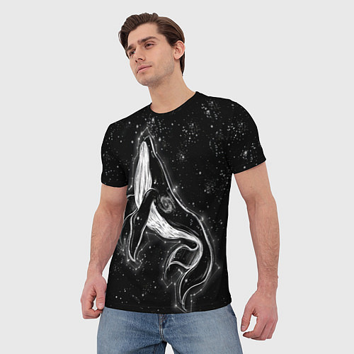 Мужская футболка Космический Кит / 3D-принт – фото 3