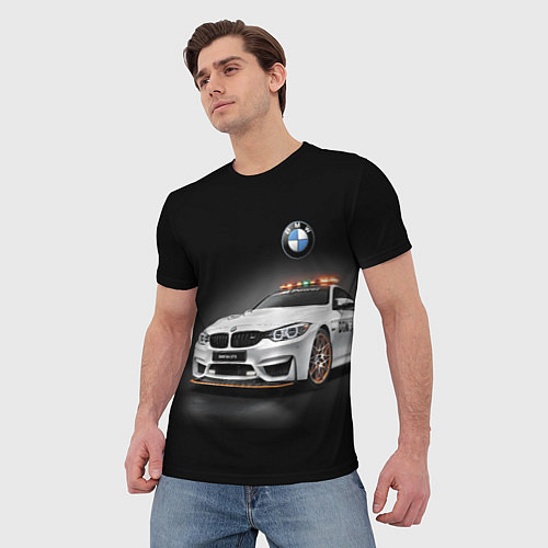 Мужская футболка Safety car / 3D-принт – фото 3