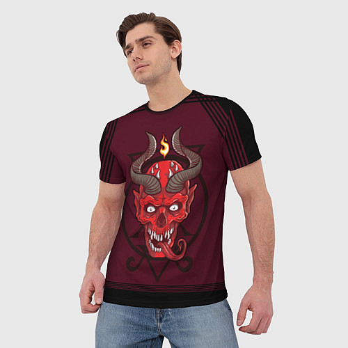 Мужская футболка Демон / 3D-принт – фото 3