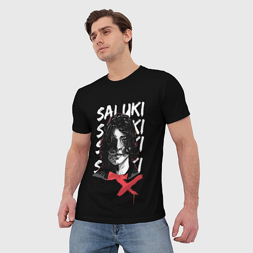Мужская футболка SALUKI / 3D-принт – фото 3