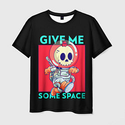 Футболка мужская Скелет космонавт, цвет: 3D-принт