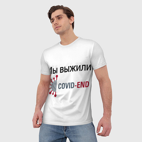 Мужская футболка Covid-End / 3D-принт – фото 3