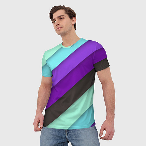 Мужская футболка LINES / 3D-принт – фото 3