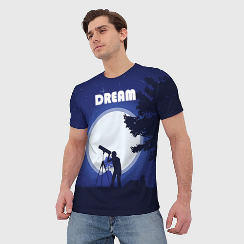 Мужская футболка DREAM / 3D-принт – фото 3