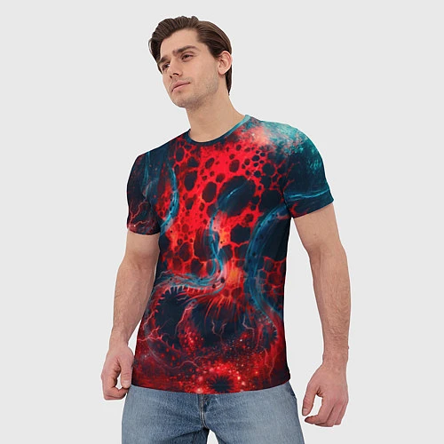 Мужская футболка Гигантский космический монстр / 3D-принт – фото 3