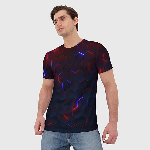 Мужская футболка Light Background / 3D-принт – фото 3