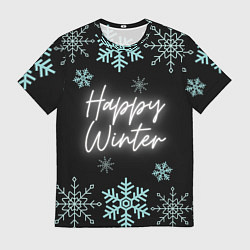 Футболка мужская Happy Winter, цвет: 3D-принт