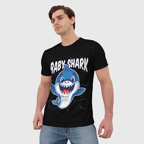 Мужская футболка Baby Shark / 3D-принт – фото 3