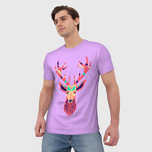 Мужская футболка Олень, deer / 3D-принт – фото 3