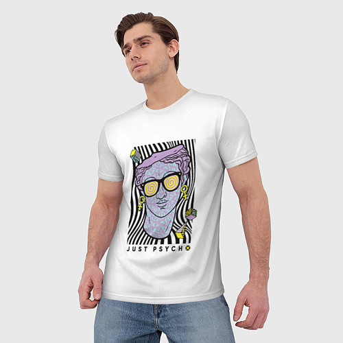 Мужская футболка Just psycho / 3D-принт – фото 3