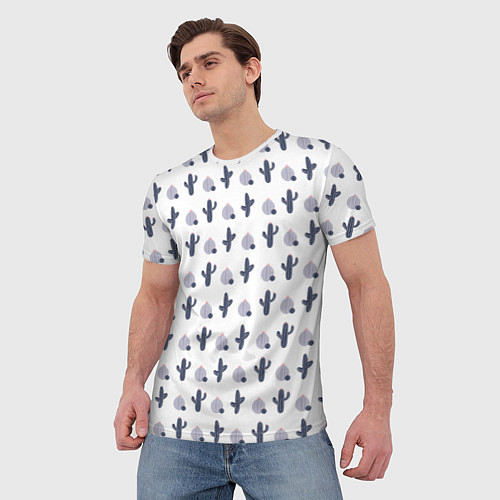 Мужская футболка Кактусы / 3D-принт – фото 3
