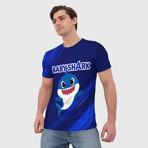 Мужская футболка BABY SHARK БЭБИ ШАРК / 3D-принт – фото 3