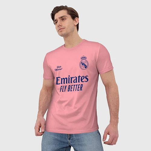 Мужская футболка REAL MADRID, выездная 2021 / 3D-принт – фото 3