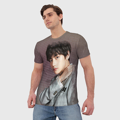 Мужская футболка BTS Ким Тэ Хён / 3D-принт – фото 3