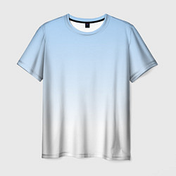 Футболка мужская Небесно-голубой градиент, цвет: 3D-принт