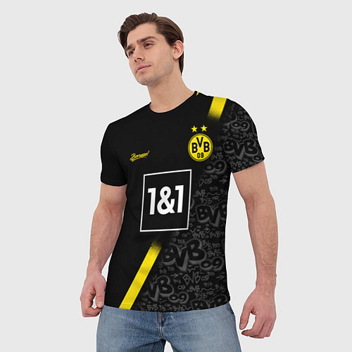 Мужская футболка BORUSSIA выездная сезон 2021 / 3D-принт – фото 3