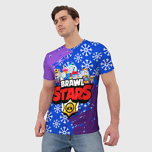 Мужская футболка BRAWL STARS LOU / 3D-принт – фото 3