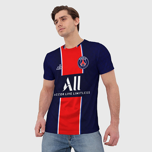 Мужская футболка PSG домашняя сезон 2021 / 3D-принт – фото 3
