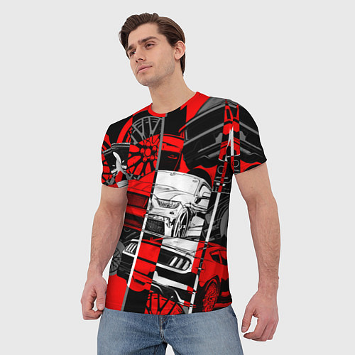 Мужская футболка Автомобили / 3D-принт – фото 3