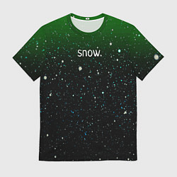 Футболка мужская Снег, цвет: 3D-принт