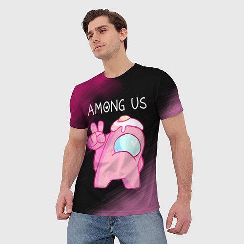 Мужская футболка AMONG US - Милота / 3D-принт – фото 3