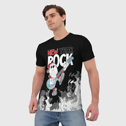 Мужская футболка New year rock / 3D-принт – фото 3