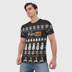 Футболка мужская Christmas PornHub, цвет: 3D-принт — фото 2