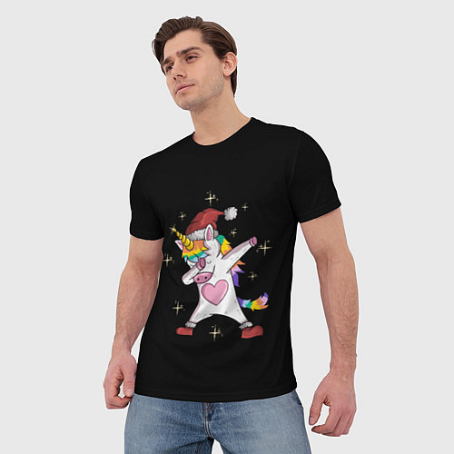 Мужская футболка Unicorn Dab / 3D-принт – фото 3