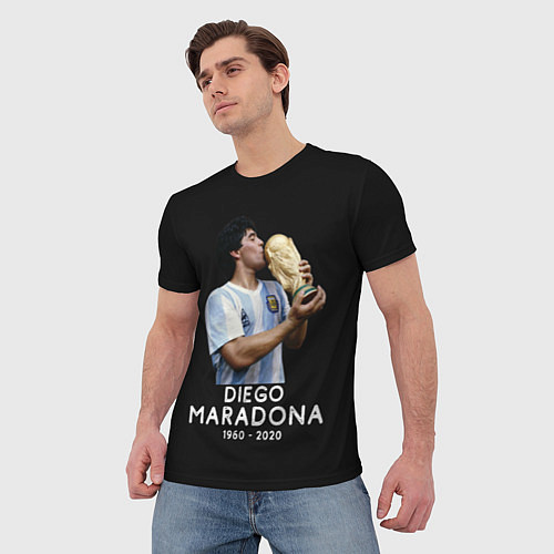 Мужская футболка Diego Maradona / 3D-принт – фото 3