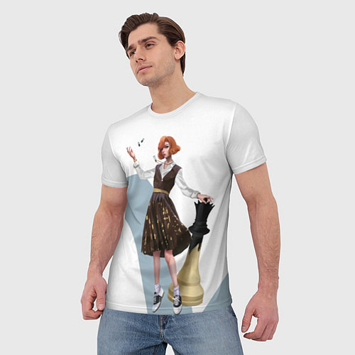 Мужская футболка Ход Королевы / 3D-принт – фото 3