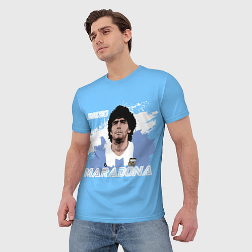 Мужская футболка Диего Марадона / 3D-принт – фото 3