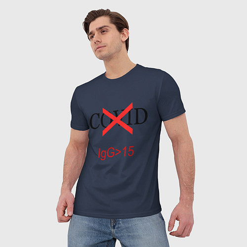 Мужская футболка Антикоронавирус / 3D-принт – фото 3