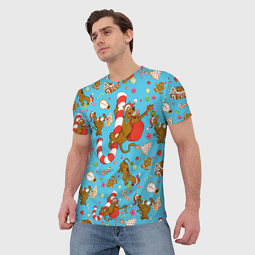 Мужская футболка Happy Scooby / 3D-принт – фото 3