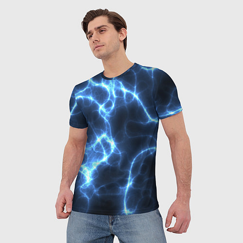 Мужская футболка Электро / 3D-принт – фото 3