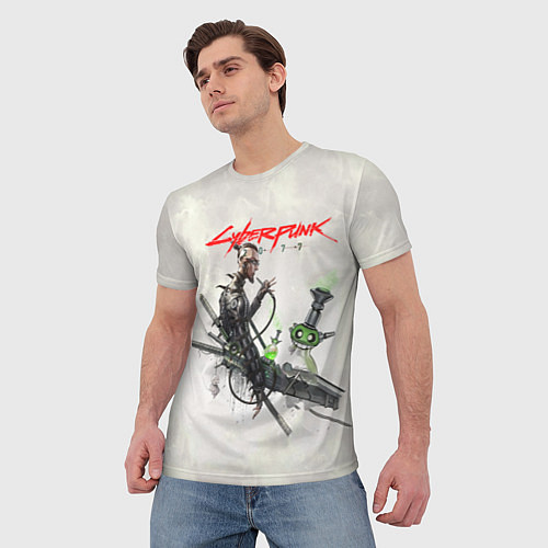 Мужская футболка CYBERPUNK 2077 / 3D-принт – фото 3