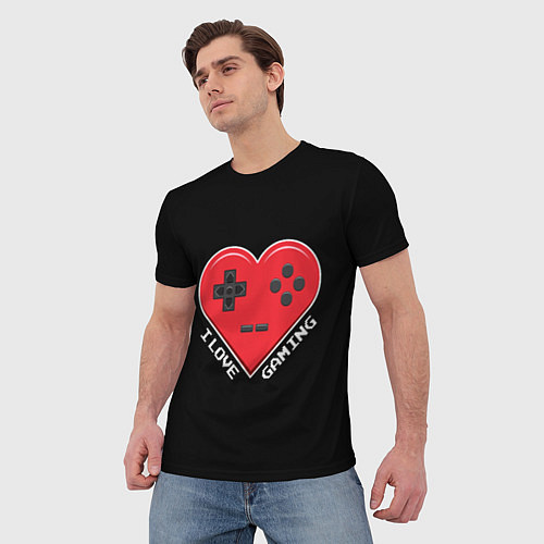 Мужская футболка I Love Gaming / 3D-принт – фото 3