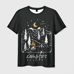 Футболка мужская Костер, цвет: 3D-принт