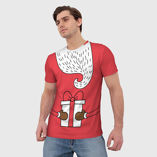 Мужская футболка Дед мороз / 3D-принт – фото 3