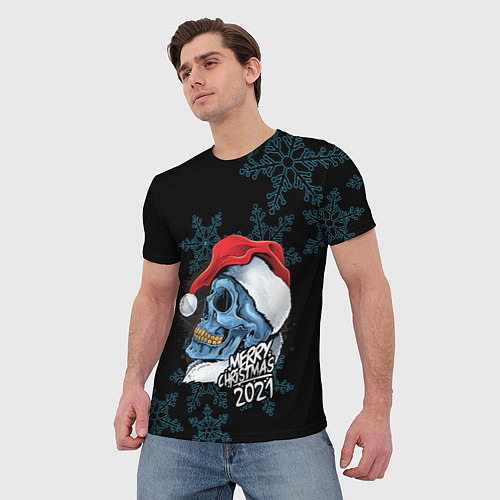 Мужская футболка Bad Santa Claus / 3D-принт – фото 3