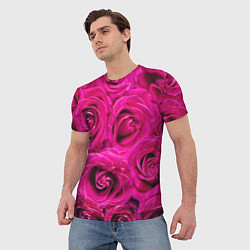 Футболка мужская Розы, цвет: 3D-принт — фото 2