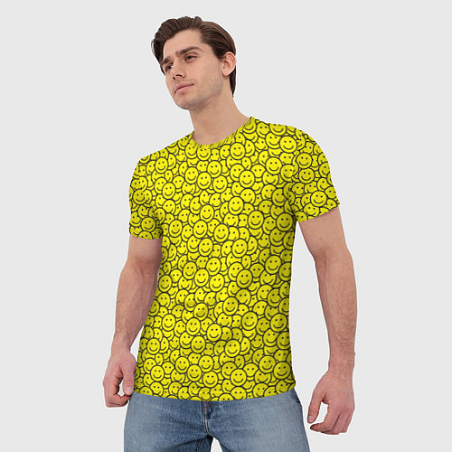 Мужская футболка Смайлики / 3D-принт – фото 3