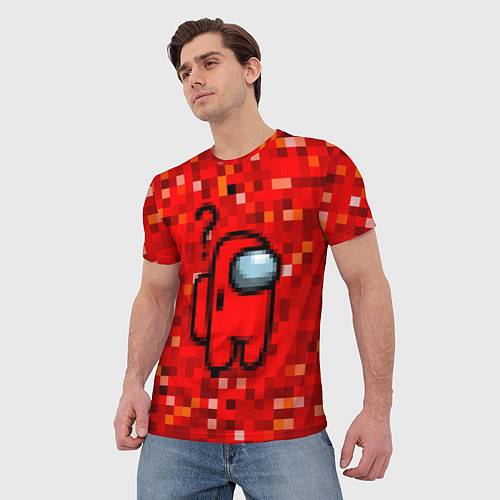 Мужская футболка Pixel Among Us / 3D-принт – фото 3