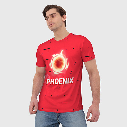 Мужская футболка Phoenix / 3D-принт – фото 3