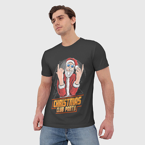 Мужская футболка Christmas Club Party / 3D-принт – фото 3