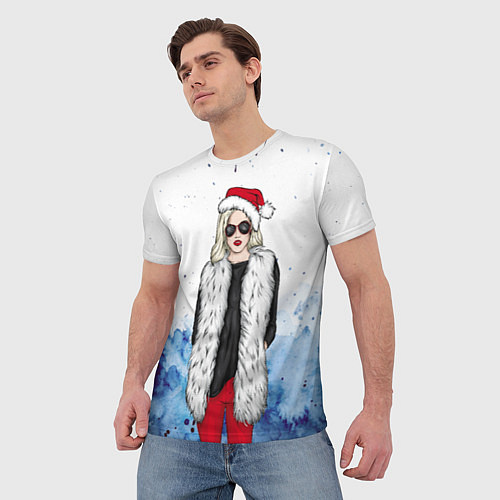 Мужская футболка Леди Зима / 3D-принт – фото 3